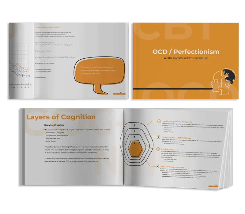 A brochure for OCD and perfectionism.